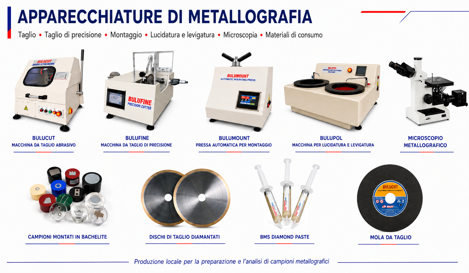 APPARECCHIATURE METALLOGRAFICHE