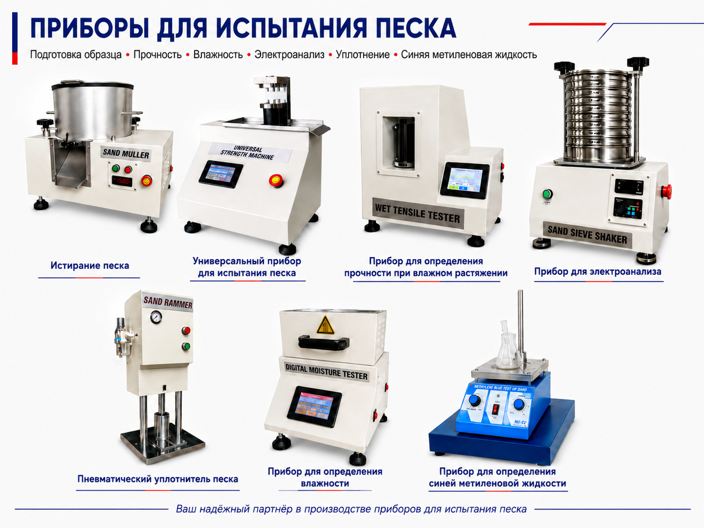 ОБОРУДОВАНИЕ ДЛЯ ИСПЫТАНИЯ ПЕСКА